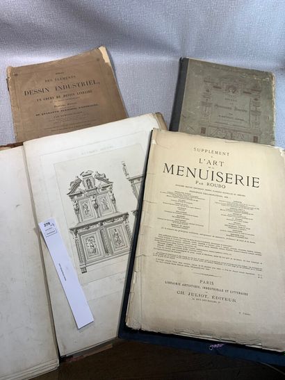 null [Ebénisterie]. Un ensemble de 4 volumes : Supplément de l'art de la menuiserie...