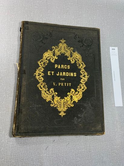 null Victor Petit. Parcs et jardins des environs de Paris. 1 volume in-4 orné de...