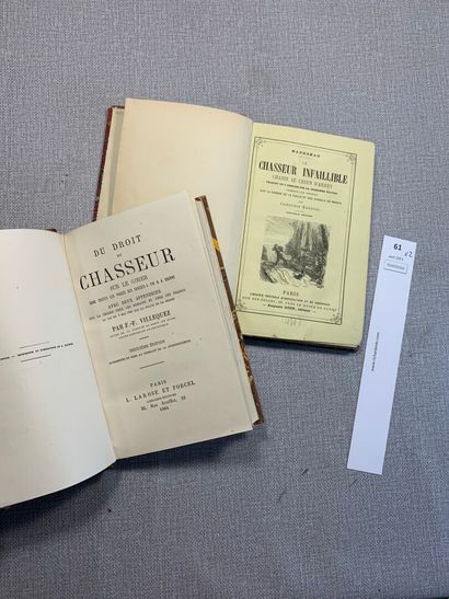 null [Chasse]. Un ensemble de 2 volumes : Le chasseur infaillible par Marksman, Paris,...