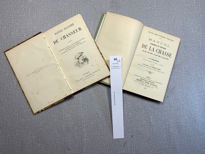 null [Chasse]. Un ensemble de 2 volumes : Manuel illustré du chasseur et Manuel juridique...
