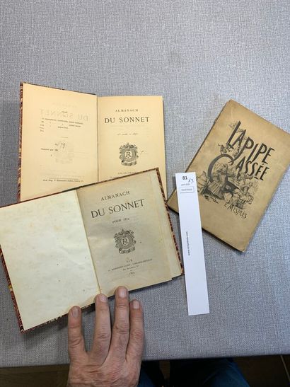 null Un ensemble de 3 volumes XIXe. Almanach du Sonnet première et deuxième année...