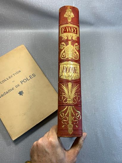 null Un ensemble de 2 volumes : Rome, description et souvenirs par Françis Wey. Pleine...