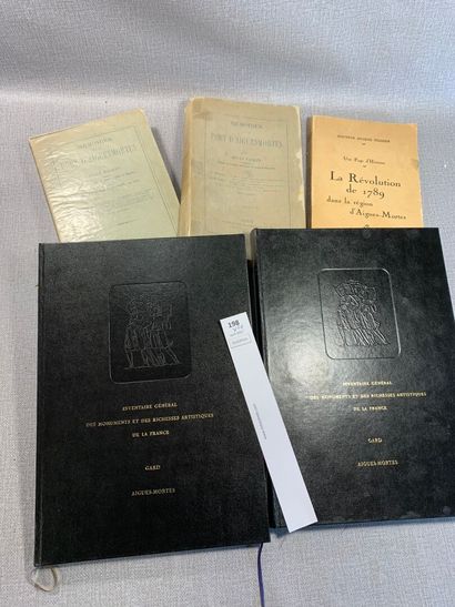 null [Gard]. Un ensemble de 4 volumes : Mémoires sur le port d'Aigues-Mortes par...