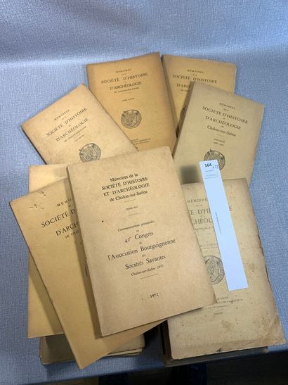 null Mémoires de la Société d'histoire et d'Archéologie de Chalon sur Saône. Un lot...