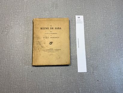 null Mardrus. La Reine de Saba. 1 volume broché in-12. Paris, 1918. Exemplaire enrichi...