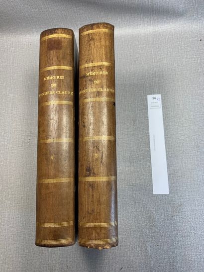 null Les Mémoires de Monsieur Claude. 2 volumes in-4, reliés cuir (complet).