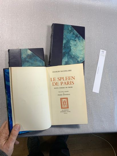 null Charles Baudelaire. Un ensemble de 3 volumes reliés cuir illustrés par Daniel...