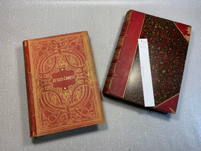 null Un ensemble de 2 volumes in-4 bien reliés XIXe : Jésus Christ par Louis Veillot...