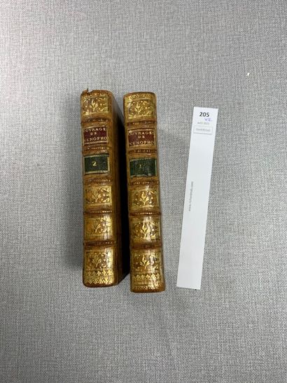 null OEuvres de Xénophon. 2 volumes in-12 reliés cuir. Amsterdam, 1758.