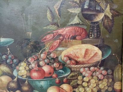 null Ecole française 19ème

Nature morte aux fruits et au homard

Huile sur toile

31...
