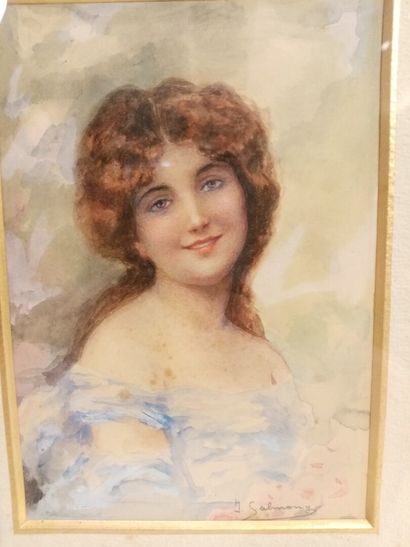 null Ecole française vers 1920

Portrait de Jeune fille 

Aquarelle sur papier signée...