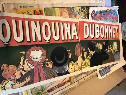  QUINQUINA DUBONNET, affiche double dos 
100 x 70 (pour chaque affiche) 
(rousse...
