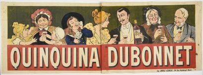  QUINQUINA DUBONNNET affiche double, (face) 
100 x 69 cm (pour chaque affiche) 
(rousseurs,...