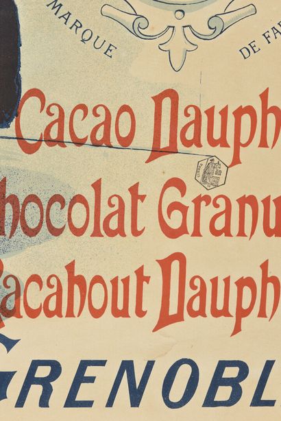  RAPP, Chocolat Dauphin à Grenoble, 
Gerin 
140 x 100 cm 
(manque, déchirures, pliures...