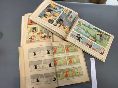 null [Enfantina]. Un ensemble de 3 albums de Benjamin Rabier : Crétinot ; Tintin-Lutin...
