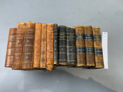 null [Sciences]. 12 volumes XIXe dont : Minéralogie et zoologie par Milne Edwards ;...
