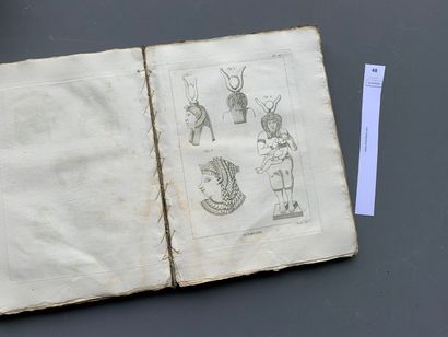 null [Encyclopédie Panckoucke]. Figures antiques. 1 volume in-4 cartonné contenant...