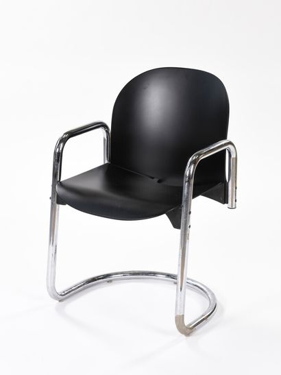 null Afra (1937 -2011) & Tobia (born 1935) SCARPA

Dialogo armchair with curved tubular...