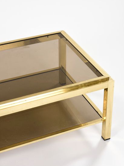null MAISON JANSEN (In the taste)

Coffee table with chromium-plated and gilded metal...