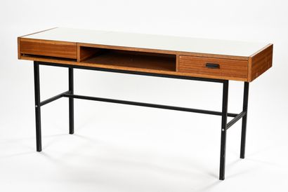 null André MONPOIX (1925-1976), Attributed to 

Flat desk forming a dressing table...