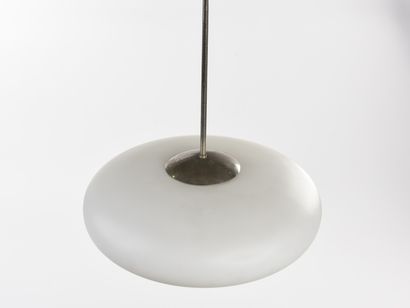 null Attributed to STILNOVO 

Suspension lamp similar to the Nuvola model with nickel-plated...