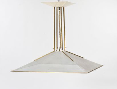 null ITALIAN WORK

Chandelier with gilded metal structure holding a white lacquered...