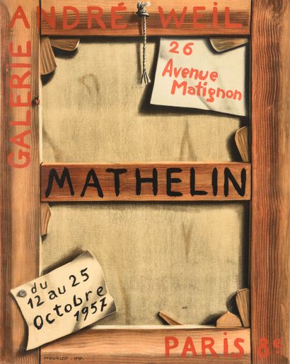null Lucien MATHELIN (1905-1981)

Lithographed poster in colors.

André WEIL Gallery,...