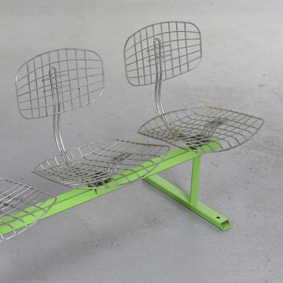 null Michel CADESTIN (born in 1942)

Bench with 4 seats in electro-galvanized metal...