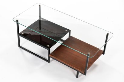 null HD furniture, France 

Coffee table with two levels in mahogany veneer, black...