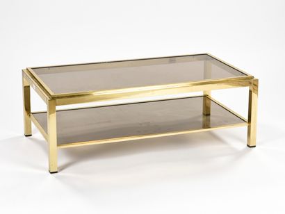 null MAISON JANSEN (In the taste)

Coffee table with chromium-plated and gilded metal...