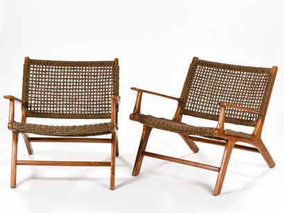 null Olivier de SCHRIJVER (born in 1958)

Pair of armchairs model Los Angeles with...