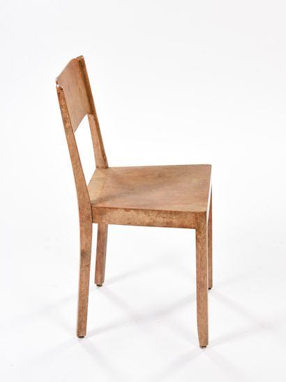 null HORGEN-GLARUS, Switzerland

Suite of four chairs made entirely of dark stained...
