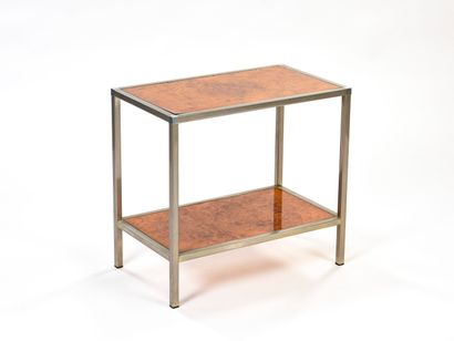 null WORK 1970



Suite of two tables, one with two tops with chrome frame and imitation...