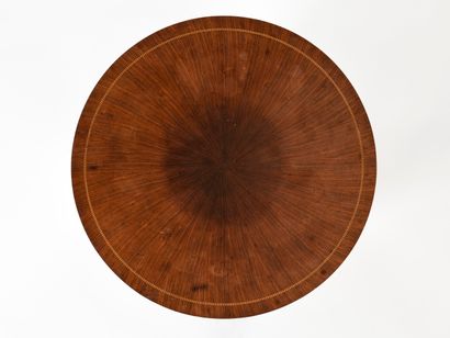 null ART DECO WORK

Circular pedestal table with two trays covered with Indian rosewood...