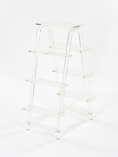 null WORK 1970

Stepladder forming a valet with uprights and landings entirely in...