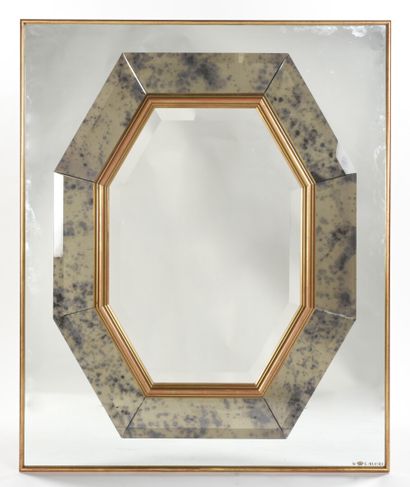 null M.G. DUMAS (XXÈME), LYON

Grand miroir rectangulaire à parcloses à encadrement...
