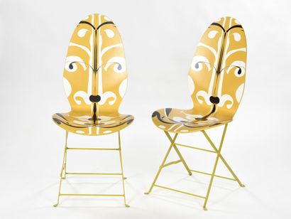 null Christian LACROIX (Born in 1951)

Set of two chairs from the Lune series with...