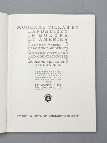 null WATTJES B J.G.

Moderne villa's in Europa e Amerika, Kosmos Éditions Amsterdam...