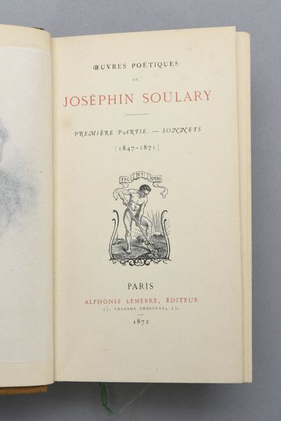 null SOULARY Josephin

-OEuvres poétiques part 1 et 2, Sonnets reliés en un volume...