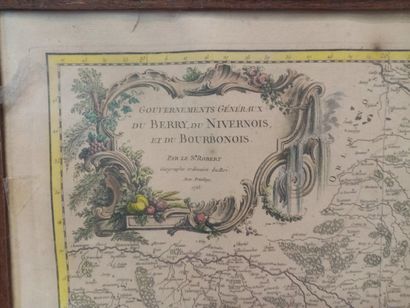 null Carte 18ème Bourbonnais, Berry et Nivernais, par ROBERT 

53 x 60 cm