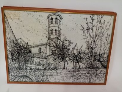 null Vues de St Pantaléon, de Montcuq 

4 dessins signés EDREM, et datés 1973 

21...
