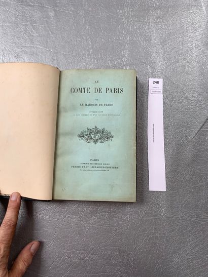 null Le Comte de Paris par le Marquis de Flers. 1 volume in-8, demi-chagrin à coins...