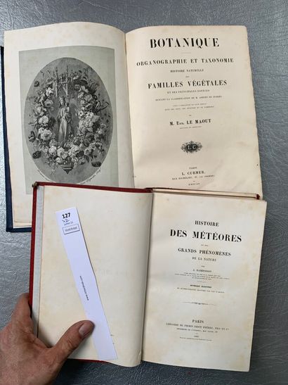 null Un ensemble de 2 volumes XIXe reliés : Botanique par Le Maout (1852) ; et :...