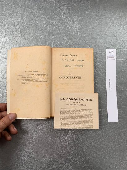 null Robert Brasillach. La conquérante. Un volume in-12 broché. Paris, 1943. Exemplaire...