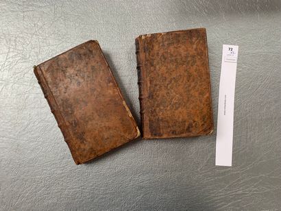 null [Marmontel]. L'histoire des Incas, rois du Pérou. 2 volumes in-12 reliés cuir,...