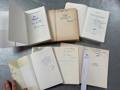 null [Littérature] Ensemble de 6 volumes avec envoi autographe des auteurs : Jean...