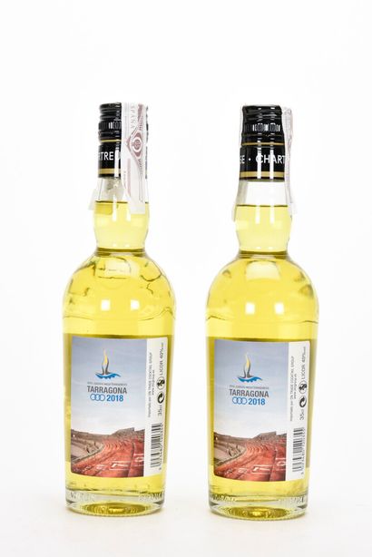 null 2 1/2B CHARTREUSE JAUNE JUEGOS MEDITERANEOS 35 cl 40% (mise 2018) (timbre fiscal...