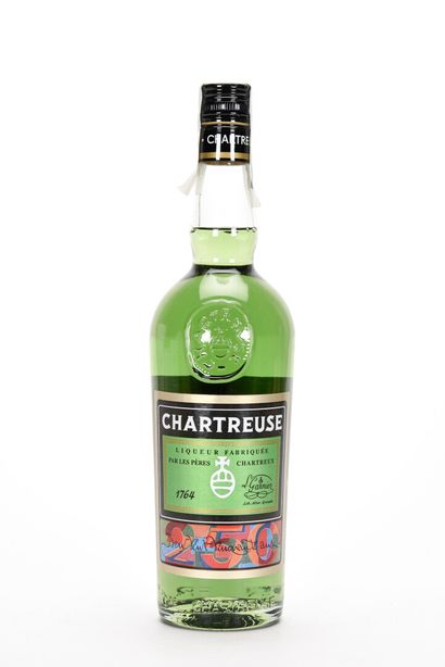 null 1 B CHARTREUSE VERTE VOIRON 250EME ANNIVERSAIRE 70 cl 55% (mise 2014) (timbre...