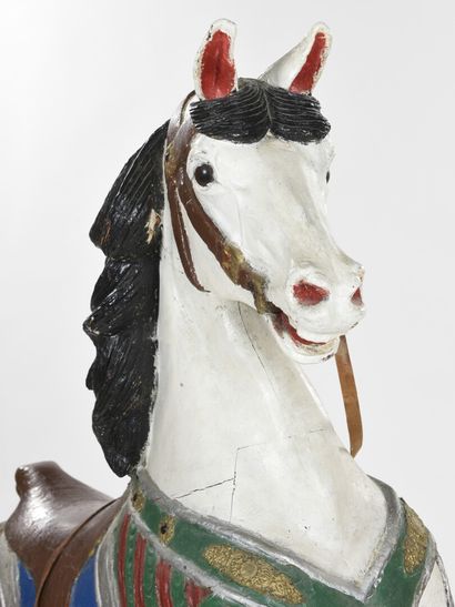 null Travail allemand

Sujet de manège , cheval cabré de manège en bois sculpté polychrome,...