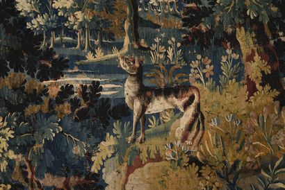null AUBUSSON

D'après les fables de La Fontaine : Le Coq et le renard, dans un paysge...
